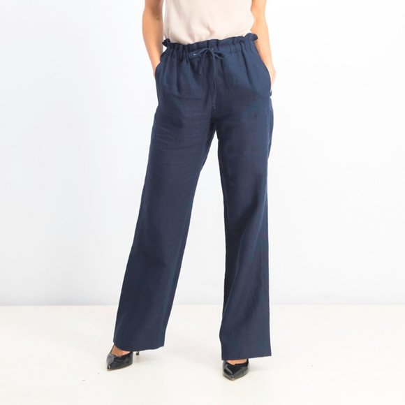 NWOT Tahari Linen Wide Leg Pants size 2P